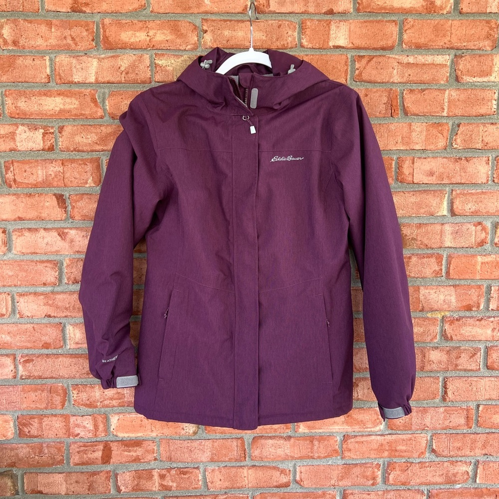 Eddie Bauer Burgundy, Weatheredge, Hooded Jacket, M
